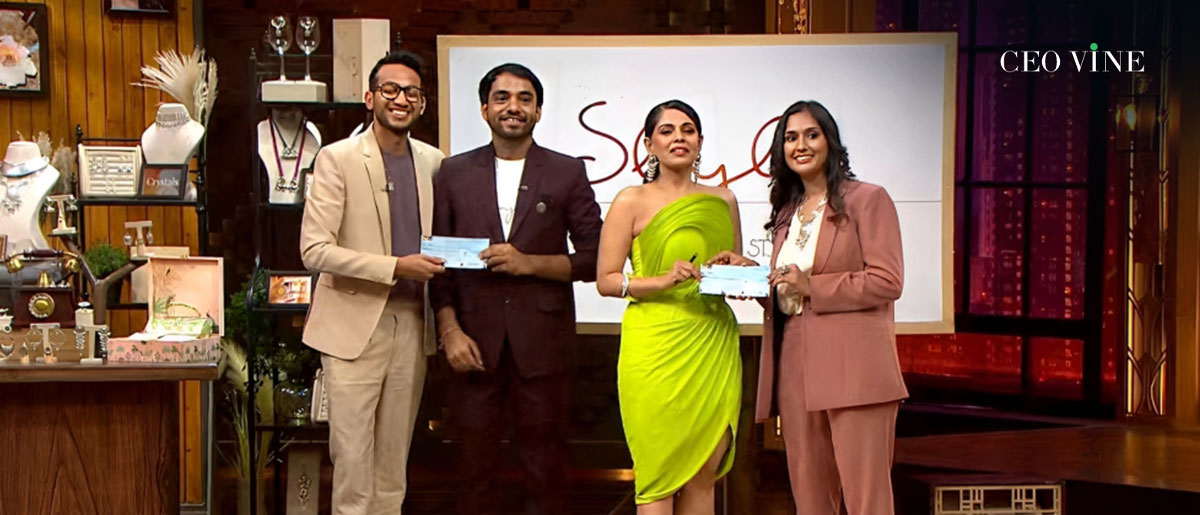 image of Shyle founders on Shark Tank India secures Deal